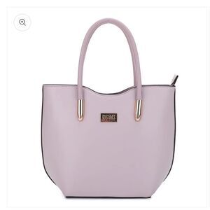 Badgley Mischka New York Lani Blush Pink Smooth Feminine Coquette Tote Purse